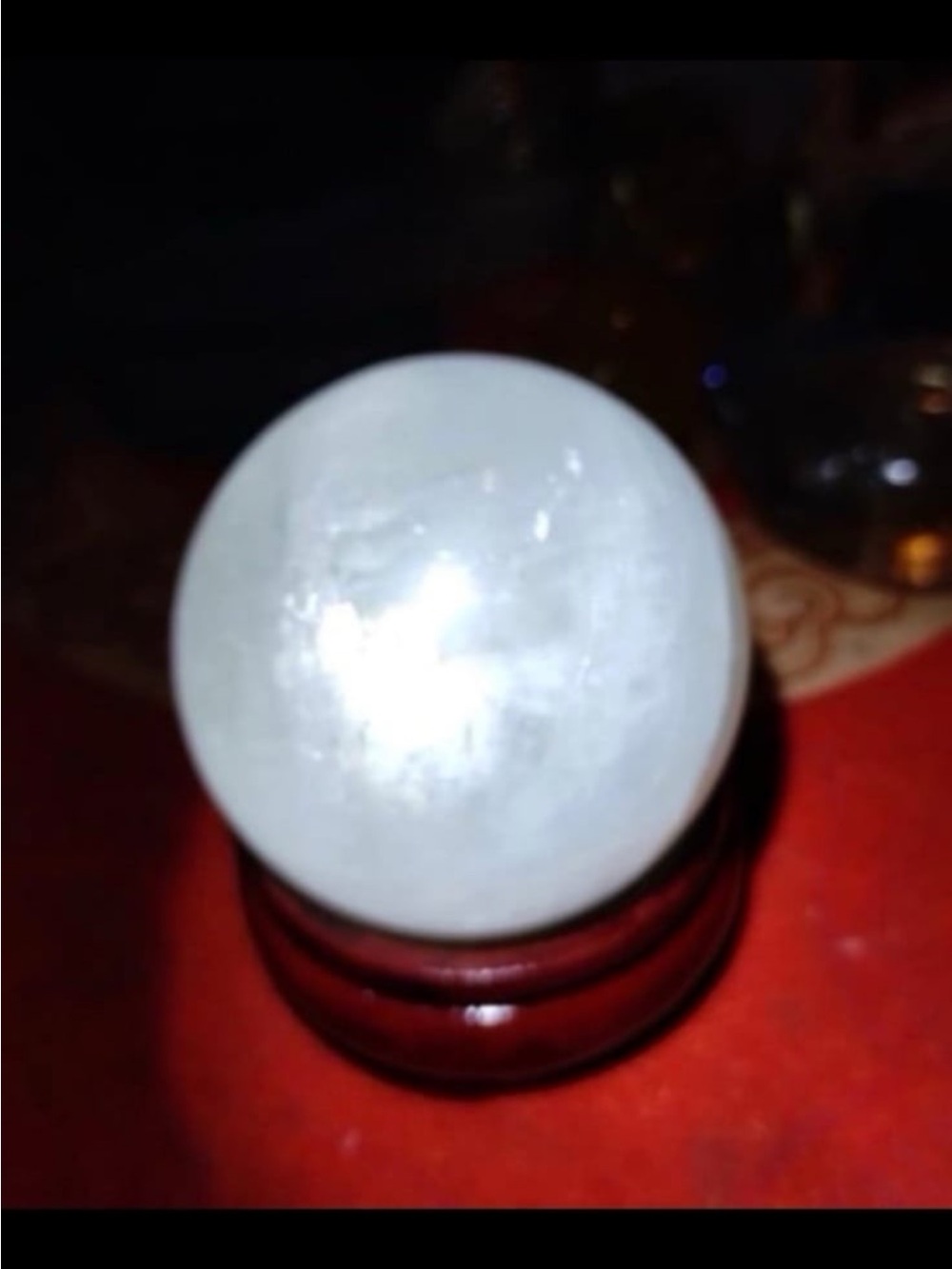 White Optical calcite Crystal Sphere - Polished Energy Ball
